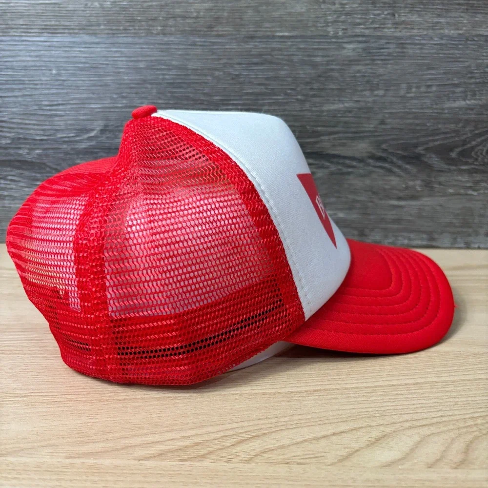 Budweiser Hat Cap Snapback‎ Red White Trucker Beer Brewing Adjustable